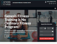 Tablet Screenshot of genesisfitnesstraining.com